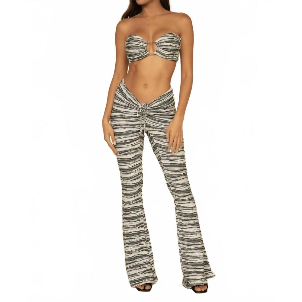 NEW MONTCE sydney flared legging in slub knit